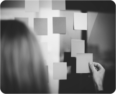 Post-its em um quadro